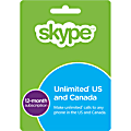 Skype Prepaid eCard - 12 Month Unlimited US & CA Subscription , Download Version 1 thumbnail image