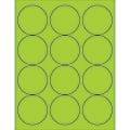 Tape Logic® Labels, LL194GN, Circle, 2 1/2", Fluorescent Green, Case Of 1,200 1 thumbnail image