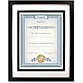 Dax Burns Group Airfloat Certificate Frame - 8" x 10" Frame Size - Rectangle - Wall Mountable - Horizontal, Vertical - 1 Each - Glass, Hardboard, Solid Wood - Black 1 thumbnail image