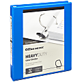 Office Depot® Brand Heavy-Duty View 3-Ring Binder, 1" D-Rings, Blue