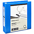 Office Depot® Brand Heavy-Duty View 3-Ring Binder, 2" D-Rings, Blue