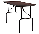 Realspace® Folding Table, 4' Wide, 29"H x 48"W x 24"D, Walnut
