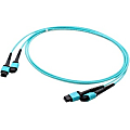AddOn 1m 2xMPO (Female) to 2xMPO (Female) 24-strand Aqua OM4 Straight Fiber Trunk Cable - 100% compatible and guaranteed to work