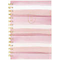 2024-2025 Cambridge® Leah Bisch Academic Weekly/Monthly Small Planner, 5-1/2" x 8-1/2”, Pink Stripe, July To June 1 thumbnail image