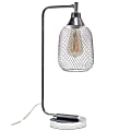 Lalia Home Industrial Mesh Desk Lamp, 19"H, Chrome