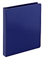 Office Depot® Brand Slant 3-Ring Binder, 1" D-Rings, 65% Recycled, Blue