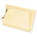 Pendaflex® Laminated Spine End-Tab Folders, Fastener, 2 Partitions, Straight Cut, Legal Size, Manila, Pack Of 50