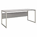 Bush® Business Furniture Hybrid 72"W x 30"D Computer Table Desk With Metal Legs, Platinum Gray, Standard Delivery 1 thumbnail image