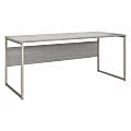 Bush® Business Furniture Hybrid 72"W x 30"D Computer Table Desk With Metal Legs, Platinum Gray, Standard Delivery