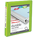 Office Depot® Brand Durable View 3-Ring Binder, 1" D-Rings, Green