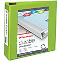Office Depot® Brand Durable View 3-Ring Binder, 3" D-Rings, Green