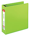 Office Depot® Brand Durable Round-Ring Non-View Binder, 3" Rings, 64% Recycled, Green