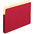 Oxford® Color Expanding File Pocket, Legal Size, 3 1/2" Expansion, Red