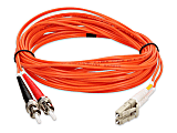 AddOn 4m LC (Male) to ST (Male) Orange OM1 Duplex Fiber OFNR (Riser-Rated) Patch Cable - 100% compatible and guaranteed to work