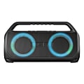 Ion Audio Uber Boom Ultra-Portable Bluetooth Boom Box With Speakerphone, Lights and Stereo-Link, 7-13/16”H x 14-1/4”W x 6-1/8”D, Black