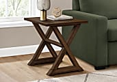 Monarch Specialties Meg Square Accent Table, 23-1/2”H x 22”W x 23-1/2”D, Brown 1 thumbnail image