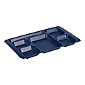 Cambro Camwear® 5-Compartment Trays, 15"W, Navy Blue, Pack Of 24 Trays