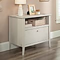 Sauder® Larkin Ledge 34"W x 19-1/2"D Lateral 1-Drawer File Cabinet, Glacier Oak 1 thumbnail image