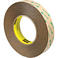Scotch® 9472LE Adhesive Transfer Tape Hand Rolls, 3" Core, 1" x 60 Yd., Clear, Case Of 3