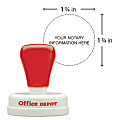 Custom Office Depot Brand Pre Inked Notary Stamp 1 916 Diameter