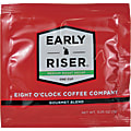 Eight O'Clock Coffee Early Riser Medium Roast Decaf Coffee Soft Pouch, Decaffeinated, Pack Of 200