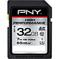 PNY 32 GB Class 10/UHS-I (U1) SDHC - 65 MB/s Read - Lifetime Warranty