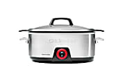 Chefman RJ15-6-DC Slow Cooker With Die-Cast Insert, Silver 1 thumbnail image