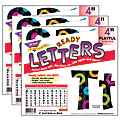 Trend Ready Letters, 4", Swirl Dots/Black, 216 Letters Per Pack, Set Of 3 Packs