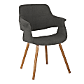 LumiSource Vintage Flair Chair, Walnut/Charcoal