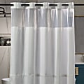 23 Threads Shower Curtain, Textured GRS Polyester, Hook-Free, With Window & Short Liner, White, 71" x 74", Case of 12 1 thumbnail image