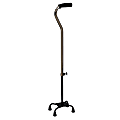 DMI® Small-Base Adjustable Quad Canes, 38"H x 6"W x 8"D, Bronze, Pack Of 2