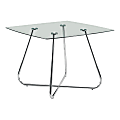 Monarch Specialties Aiden Dining Table, 31"H x 40"W x 40"D, Clear Glass 1 thumbnail image
