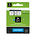 DYMO® D1 43610 Black-On-Clear Tape, 0.25" x 23' 1 thumbnail image