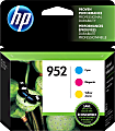 HP 952 Cyan, Magenta, Yellow Ink Cartridges, Pack Of 3, N9K27AN 1 thumbnail image