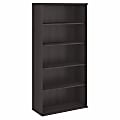 Bush Business Furniture Hybrid 73"H 5-Shelf Bookcase, Storm Gray, Standard Delivery