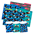 Barker Creek Card Stock Folders/Pockets, Letter Size, Sea & Sky, Set Of 12 File Folders And 30 Library Pockets 1 thumbnail image