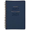 AT-A-GLANCE® Signature Collection 13-Month Weekly/Monthly Academic Planner, Junior Size, Navy, July 2022 to July 2023, YP200A20