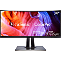 ViewSonic VP3481a 34" ColorPro 21:9 Curved UWQHD Monitor with 100Hz, FreeSync, 90W Powered USB C, RJ45 and sRGB