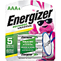 Energizer Recharge Universal Rechargeable AAA Batteries, 4 Pack - For Multipurpose - Battery Rechargeable - AAA - 4 / Pack
