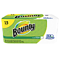 Bounty® 2-Ply Paper Towels, 11" x 10 1/5", White, 40 Sheets Per Roll, Pack Of 15 Rolls