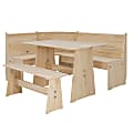 Linon Narci Corner Nook Set, 33-3/5"H x 63-3/4"W x 19-3/4"D, Unfinished 1 thumbnail image
