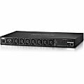 ATEN PE6208 Power Distribution Unit-TAA Compliant - 7 x IEC 60320 C13, 1 x IEC 60320 C19 - 230 V AC - 3840 W - Network (RJ-45) - 1U - Rack Mount 1 thumbnail image