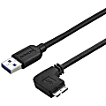 StarTech.com 2m 6 ft Slim Micro USB 3.0 Cable - M/M - USB 3.0 A to Right-Angle Micro USB - USB 3.1 Gen 1 (5 Gbps) - 6.56 ft USB Data Transfer Cable 1 thumbnail image