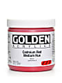 Golden Heavy Body Acrylic Paint, 16 Oz, Cadmium Red Medium Hue