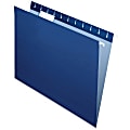 Oxford® Color 1/5-Cut Hanging Folders, Letter Size, Navy, Box Of 25
