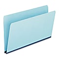 Oxford® Straight-Cut Pressboard Top-Tab File Folders, Legal Size, 65% Recycled, Blue, Box Of 25