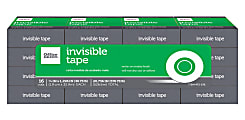 Office Depot® Brand Office Depot Invisible Tape, 3/4" x 1296", Clear, Pack of 16 rolls