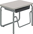 Safco® AlphaBetter 2.0 Height-Adjustable Student Desk With Book Box And Pendulum Bar, 30"H x 28"W x 20"D, Dry Erase