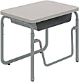 Safco® AlphaBetter 2.0 Height-Adjustable Sit/Stand 28"W Student Desk With Book Box And Pendulum Bar, Dry Erase