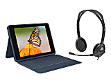 Logitech Classroom - Combo headset - on-ear - wired - 3.5 mm jack - with Logitech Rugged Combo 3 for iPad (7th and 8th generation) - academic 1 thumbnail image